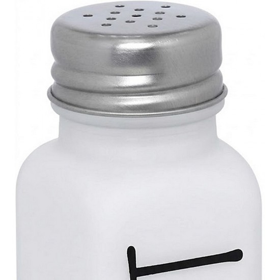 Saleiro 80ml Branco Manhattan em Vidro e Inox Hauskraft